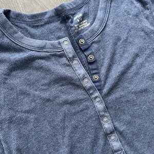 Women’s Aerie Blue Henley Shirt